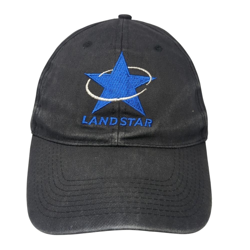 Landstar Strapback Baseball Cap Black One Size Adjustable Embroidered 6 Panel